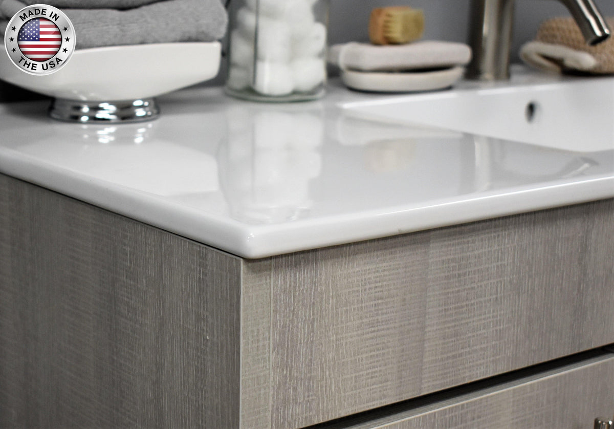 Volpa USA Villa 48" Modern Bathroom Vanity Weathered Grey MTD-3448WG-14 CCMIU