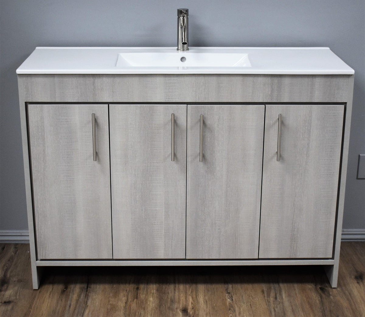 Volpa USA Villa 48" Modern Bathroom Vanity Weathered Grey MTD-3448WG-14 FNB