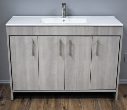 Volpa USA Villa 48" Modern Bathroom Vanity Weathered Grey MTD-3448WG-14 FNB