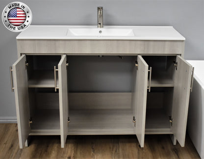 Volpa USA Villa 48" Modern Bathroom Vanity Weathered Grey MTD-3448WG-14 FOMIU