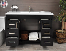 Load image into Gallery viewer,  Rio 48&quot; Vanity Black MTD-348BK-3frontopenstaged