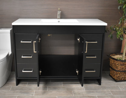  Rio 48" Vanity Black MTD-348BK-3frontsemiopen1