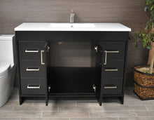 Load image into Gallery viewer,  Rio 48&quot; Vanity Black MTD-348BK-3frontsemiopen1