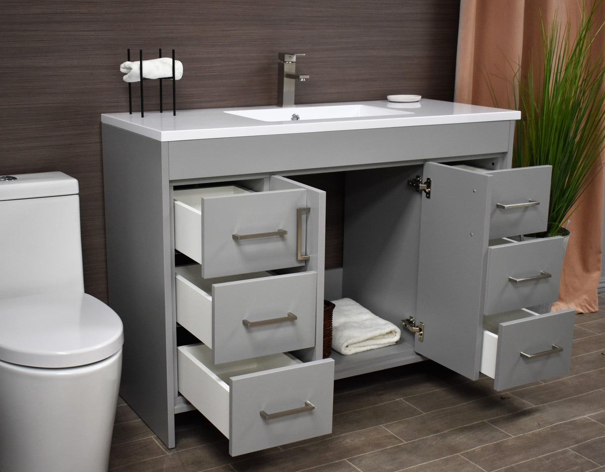  Rio 48" Vanity Grey MTD-348G-3angleopenstaged