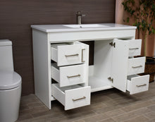 Load image into Gallery viewer,  Rio 48&quot; Vanity White MTD-348W-3angleopen1