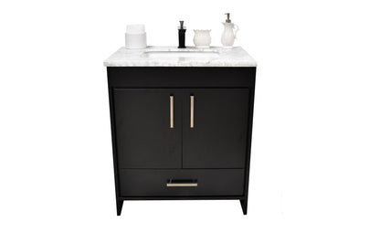 Volpa USA Capri 24" Modern Bathroom Black Vanity MTD-3524BK-1C F