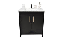 Load image into Gallery viewer, Volpa USA Capri 24&quot; Modern Bathroom Black Vanity MTD-3524BK-1C F