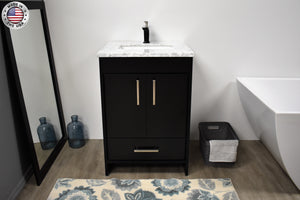 Volpa USA Capri 24" Modern Bathroom Black Vanity MTD-3524BK-1C FMIU