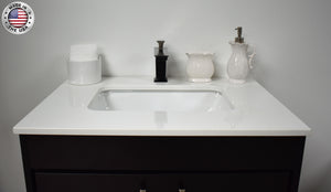 Volpa USA Capri 24" Modern Bathroom Black Vanity MTD-3524BK-1W FCMIU