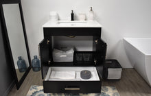 Load image into Gallery viewer, Volpa USA Capri 24&quot; Modern Bathroom Black Vanity MTD-3524BK-1W FS
