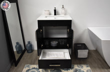 Load image into Gallery viewer, Volpa USA Capri 24&quot; Modern Bathroom Black Vanity MTD-3524BK-1W FOMIU