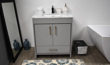Load image into Gallery viewer, Volpa USA Capri 24&quot; Modern Bathroom Gray Vanity MTD-3524BK-1C fsmiu