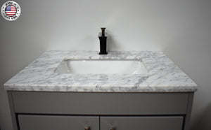 Volpa USA Capri 24" Modern Bathroom Grey Vanity MTD-3524BK-1C cmiu