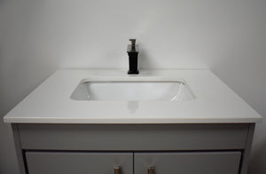 Volpa USA Capri 24" Modern Bathroom Grey Vanity MTD-3524G-1W C