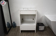 Load image into Gallery viewer, Volpa USA Capri 24&quot; Modern Bathroom White Vanity MTD-3524W-1C BackMIU