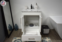 Load image into Gallery viewer, Volpa USA Capri 24&quot; Modern Bathroom White Vanity MTD-3524W-1C FOSMIU