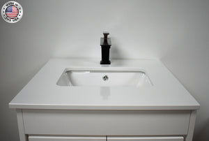 Volpa USA Capri 24" Modern Bathroom White Vanity MTD-3524W-1W CMIU