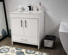 Load image into Gallery viewer, Volpa USA Capri 24&quot; Modern Bathroom White Vanity MTD-3524W-1W A