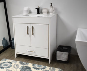 Volpa USA Capri 24" Modern Bathroom White Vanity MTD-3524W-1W A