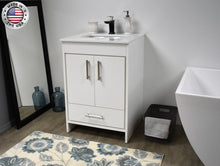 Load image into Gallery viewer, Volpa USA Capri 24&quot; Modern Bathroom White Vanity MTD-3524W-1W AMIU