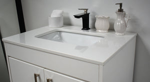 Volpa USA Capri 24" Modern Bathroom White Vanity MTD-3524W-1W CF