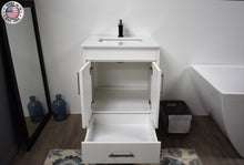 Load image into Gallery viewer, Volpa USA Capri 24&quot; Modern Bathroom White Vanity MTD-3524W-1W FOMIU