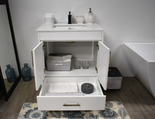 Load image into Gallery viewer, Volpa USA Capri 24&quot; Modern Bathroom White Vanity MTD-3524W-1W OS