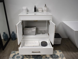 Volpa USA Capri 24" Modern Bathroom White Vanity MTD-3524W-1W OS