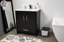 Load image into Gallery viewer, Volpa USA Capri 30&quot; Modern Bathroom Vanity Black MTD-3530BK-1C MIU A