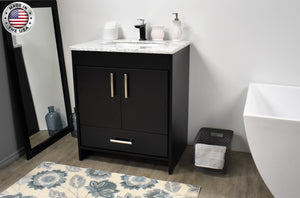 Volpa USA Capri 30" Modern Bathroom Vanity Black MTD-3530BK-1C MIU A