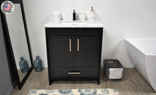 Load image into Gallery viewer, Volpa USA Capri 30&quot; Modern Bathroom Vanity Black MTD-3530BK-1C FMIU