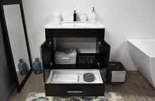 Load image into Gallery viewer, Volpa USA Capri 30&quot; Modern Bathroom Vanity Black MTD-3530BK-1C FO