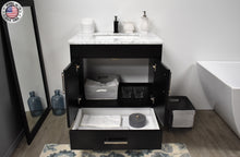 Load image into Gallery viewer, Volpa USA Capri 30&quot; Modern Bathroom Vanity Black MTD-3530BK-1C FOMIU