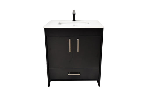 Volpa USA Capri 30" Modern Bathroom Vanity Black MTD-3530BK-1W