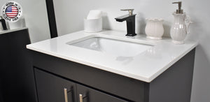Volpa USA Capri 30" Modern Bathroom Vanity Black MTD-3530BK-1W CFMIU
