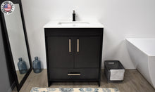 Load image into Gallery viewer, Volpa USA Capri 30&quot; Modern Bathroom Vanity Black MTD-3530BK-1W FMIU