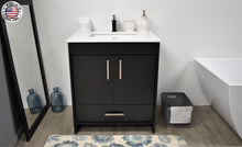 Load image into Gallery viewer, Volpa USA Capri 30&quot; Modern Bathroom Vanity Black MTD-3530BK-1W FSMIU