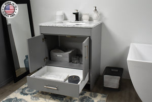 Volpa USA Capri 30" Modern Bathroom Vanity Grey MTD-3530G-1C AOMIU