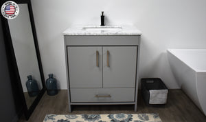Volpa USA Capri 30" Modern Bathroom Vanity Grey MTD-3530G-1C FMIU
