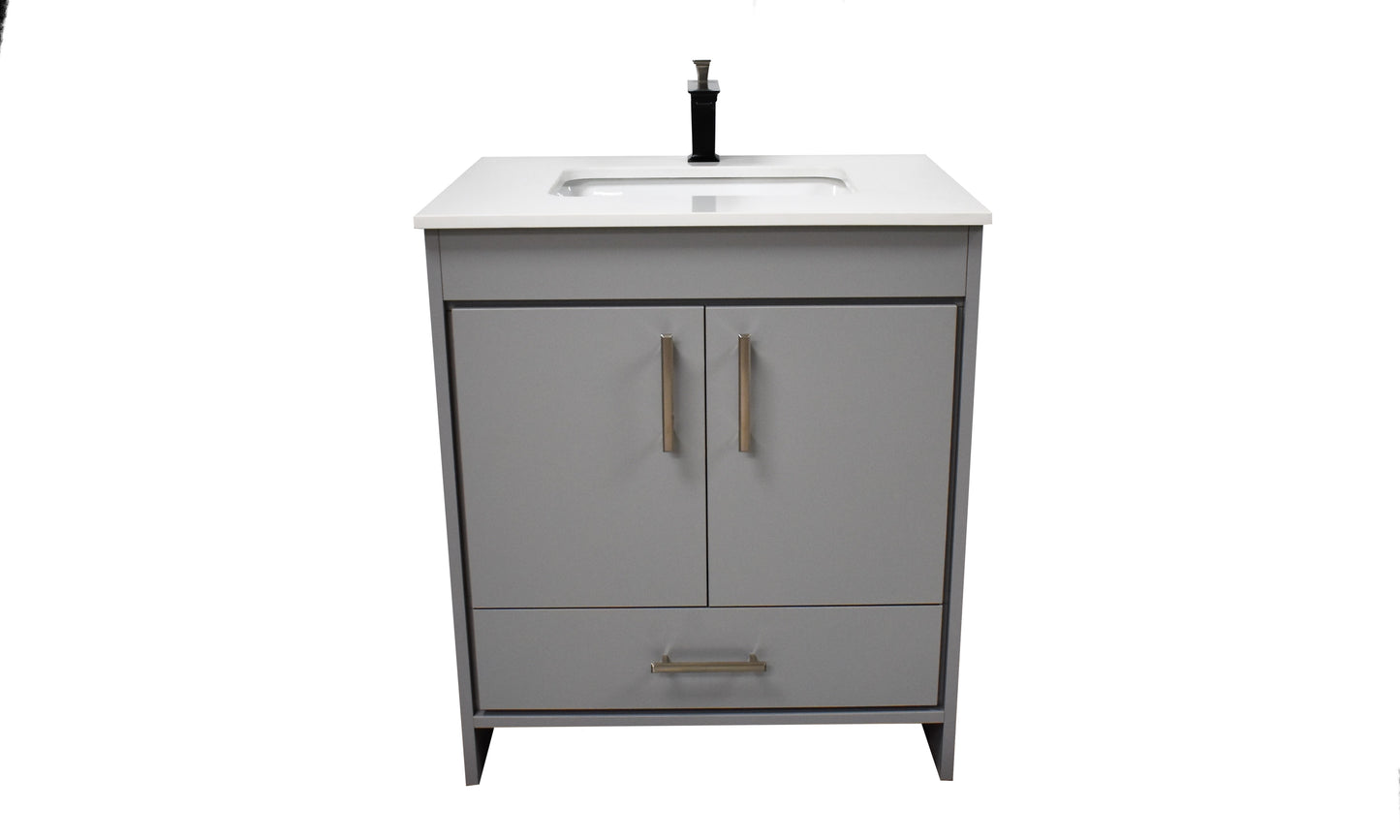 Volpa USA Capri 30" Modern Bathroom Vanity Grey MTD-3530G-1W