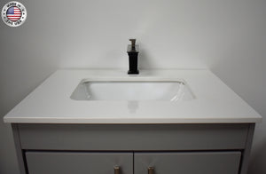 Volpa USA Capri 30" Modern Bathroom Vanity Grey MTD-3530G-1W C1MIU
