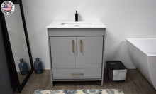 Load image into Gallery viewer, Volpa USA Capri 30&quot; Modern Bathroom Vanity Grey MTD-3530G-1W FMIU