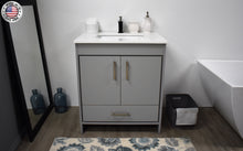Load image into Gallery viewer, Volpa USA Capri 30&quot; Modern Bathroom Vanity Grey MTD-3530G-1W FSMIU