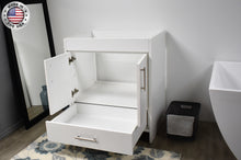 Load image into Gallery viewer, Volpa USA Capri 30&quot; Cabinet Only White MTD-3530W-0angleopen