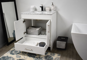 Volpa USA Capri 30" Modern Bathroom Vanity White MTD-3530W-1C AO