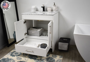 Volpa USA Capri 30" Modern Bathroom Vanity White MTD-3530W-1C AOMIU
