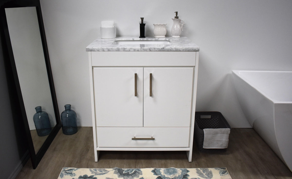 Volpa USA Capri 30" Modern Bathroom Vanity White MTD-3530W-1C FS