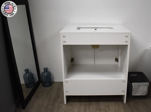 Volpa USA Capri 30" Modern Bathroom Vanity White MTD-3530W-1W BMIU