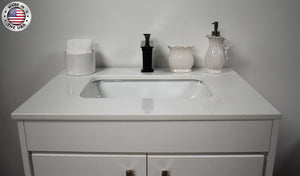 Volpa USA Capri 30" Modern Bathroom Vanity White MTD-3530W-1W CMIU
