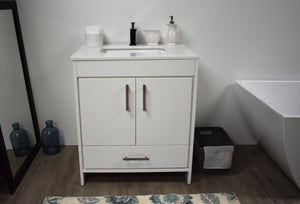 Volpa USA Capri 30" Modern Bathroom Vanity White MTD-3530W-1W FS